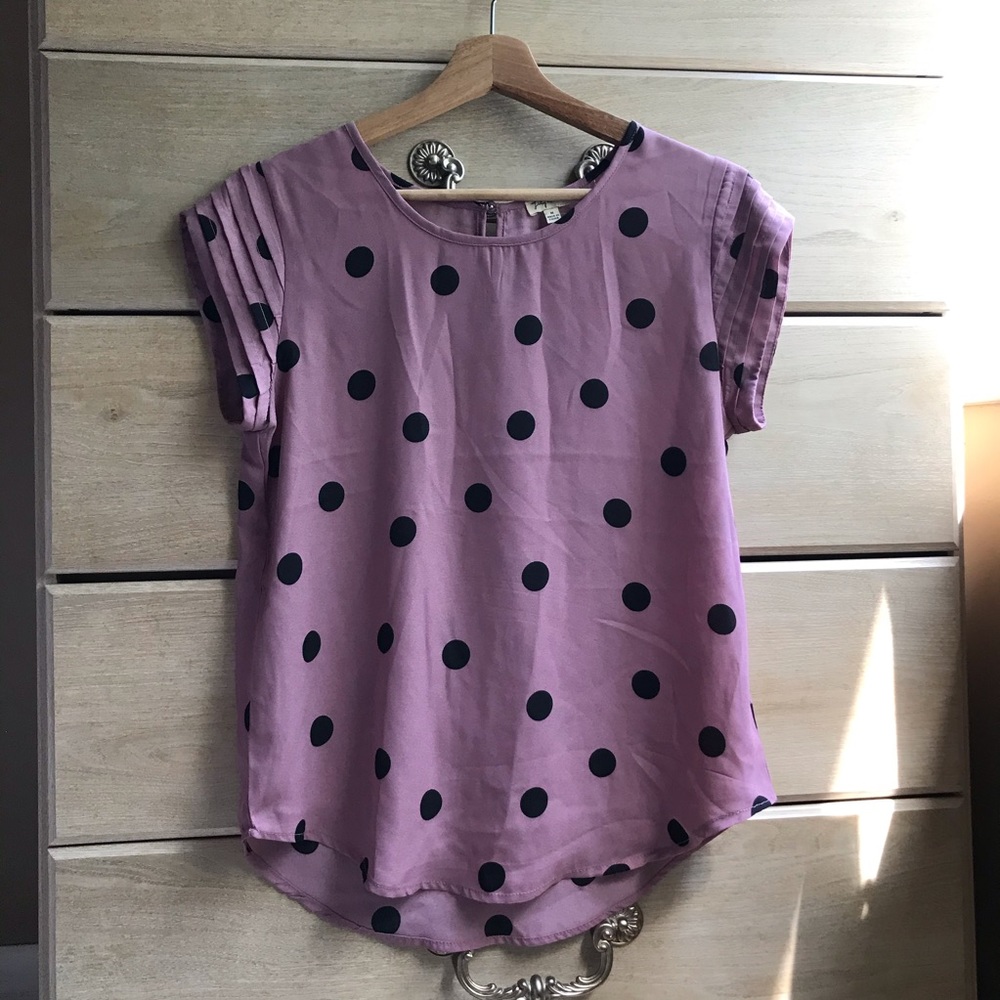 Women’s Pink Polka-Dot Blouse